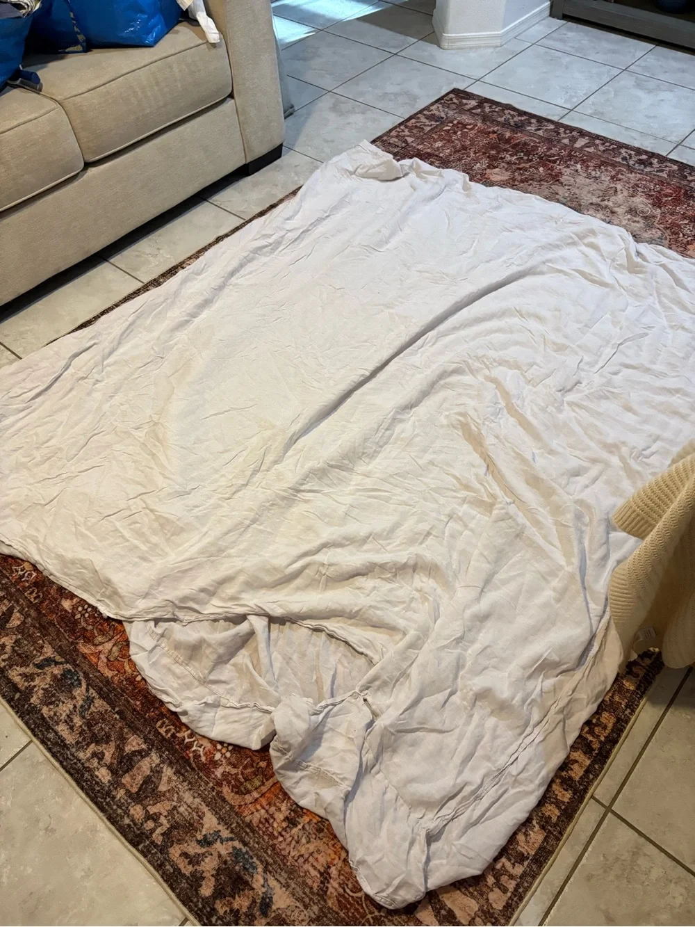 (2) Pottery Barn Soft Light Cream Linen Curtain Panel
